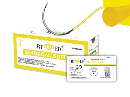 Suture en catgut simple